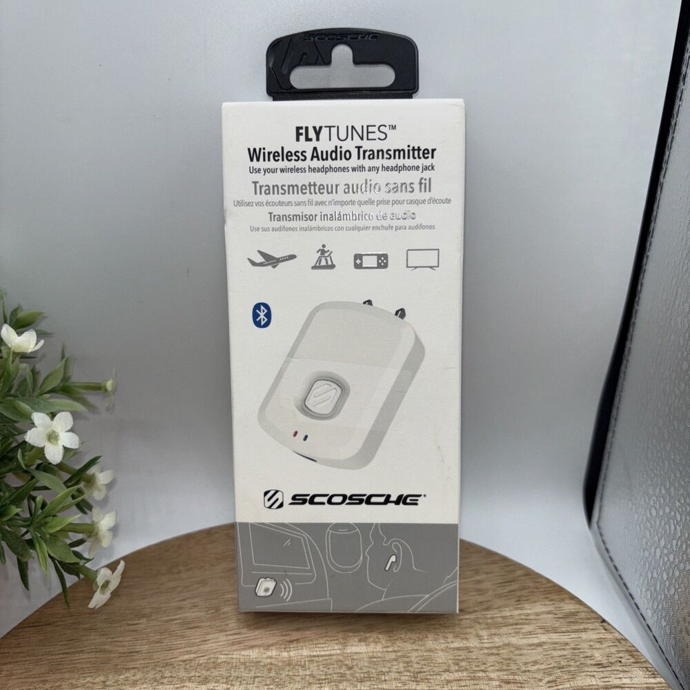 SCOSCHE Wireless Mini Audio Transmitter for Bluetooth Airplane (BTTWT-SP) NIB